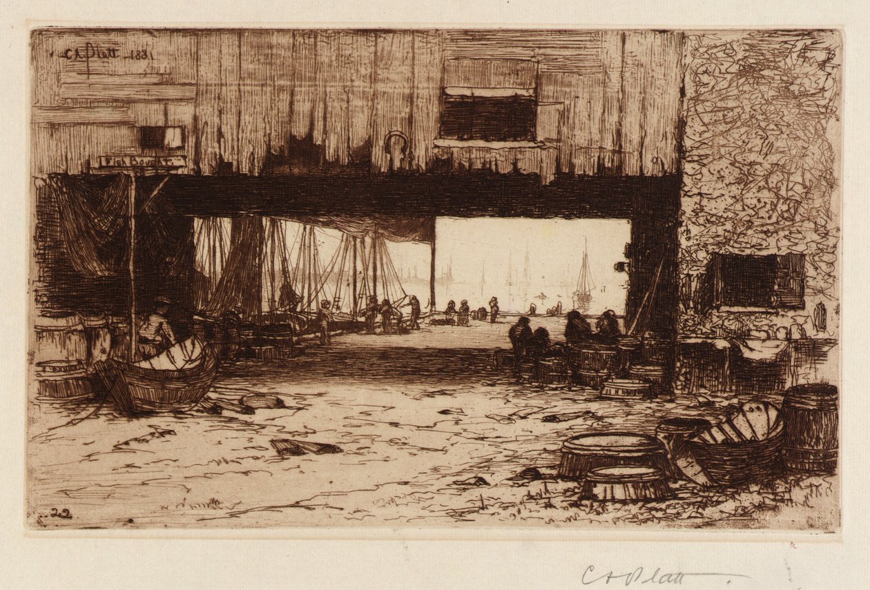 Fiskehuse--Interiør af Charles A. Platt