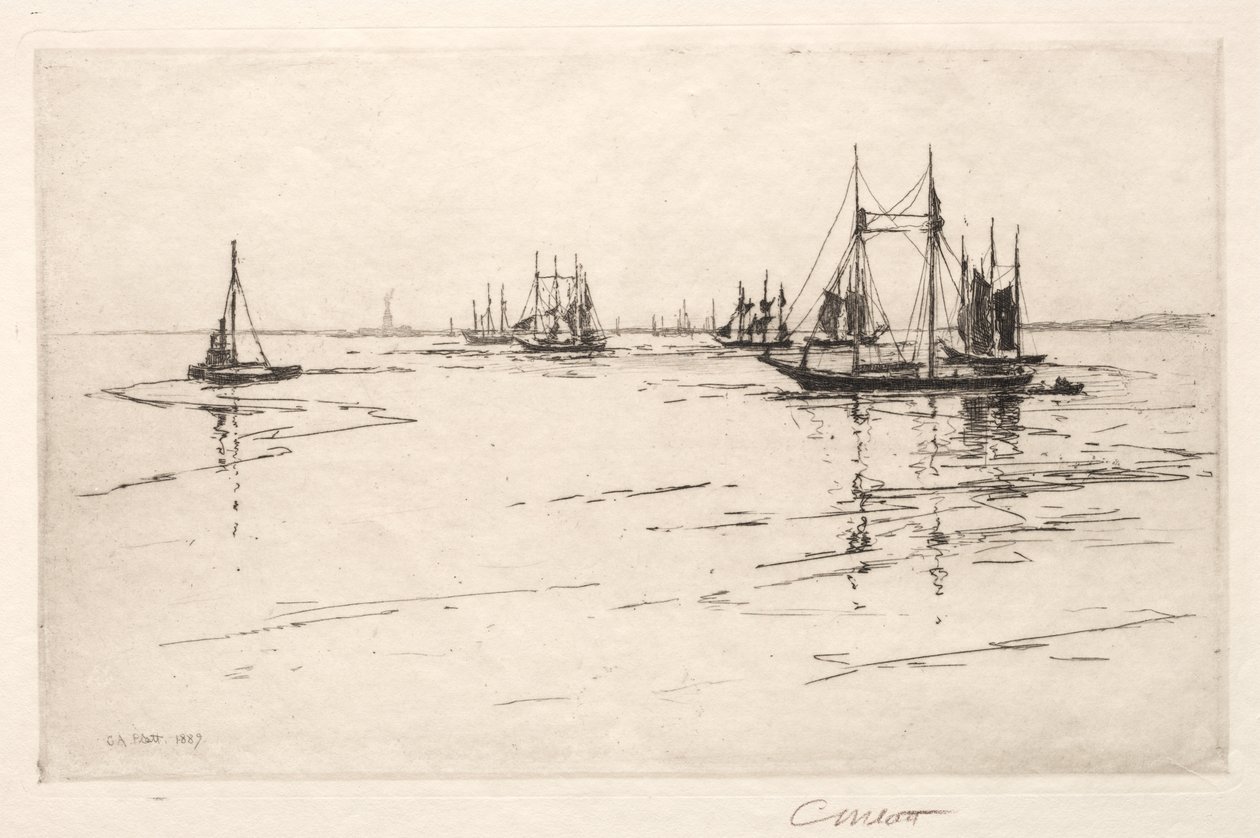 Buttermilk Channel, New York, 1889. af Charles Adams Platt