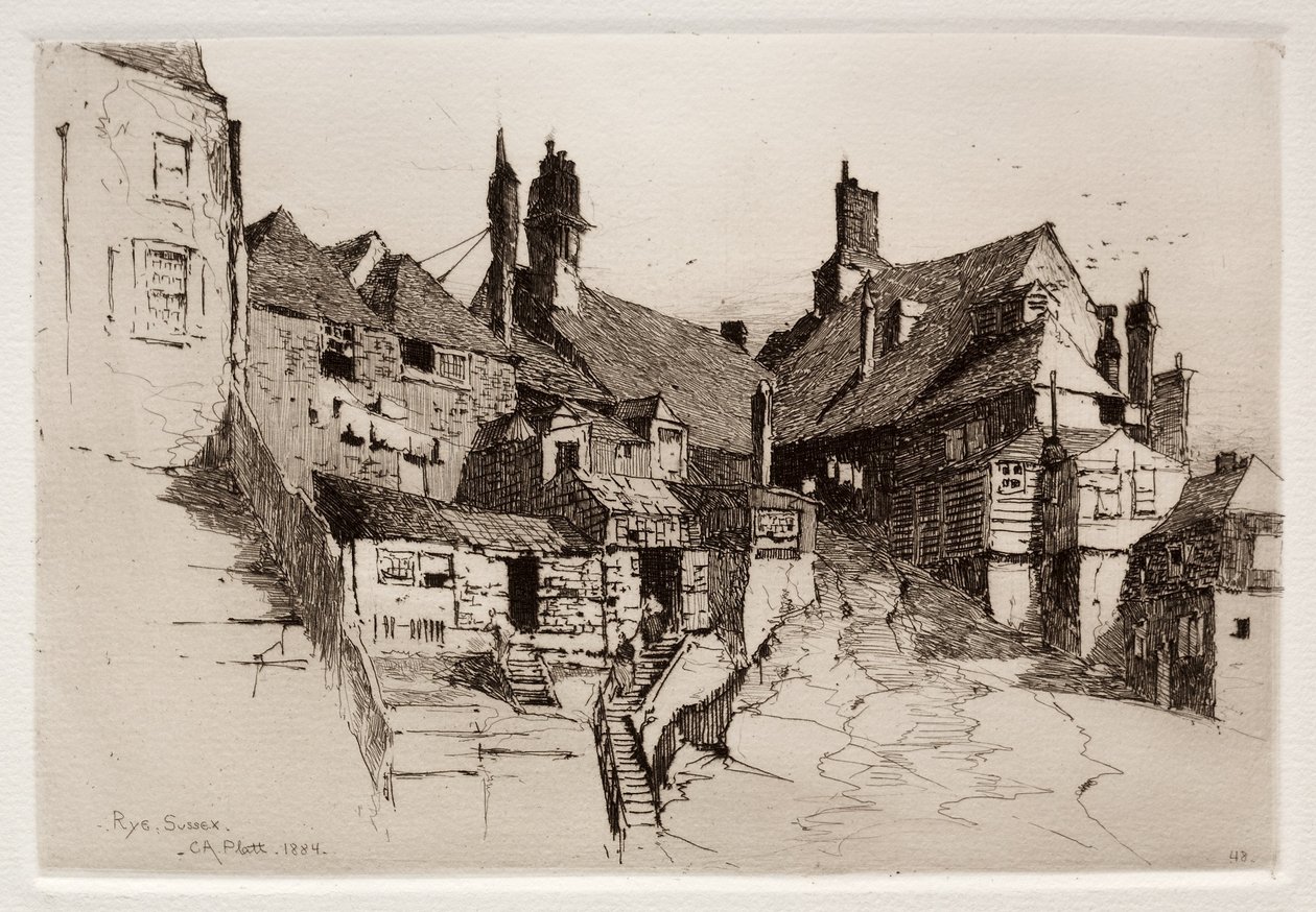 Rye, Sussex, England, 1884. af Charles Adams Platt