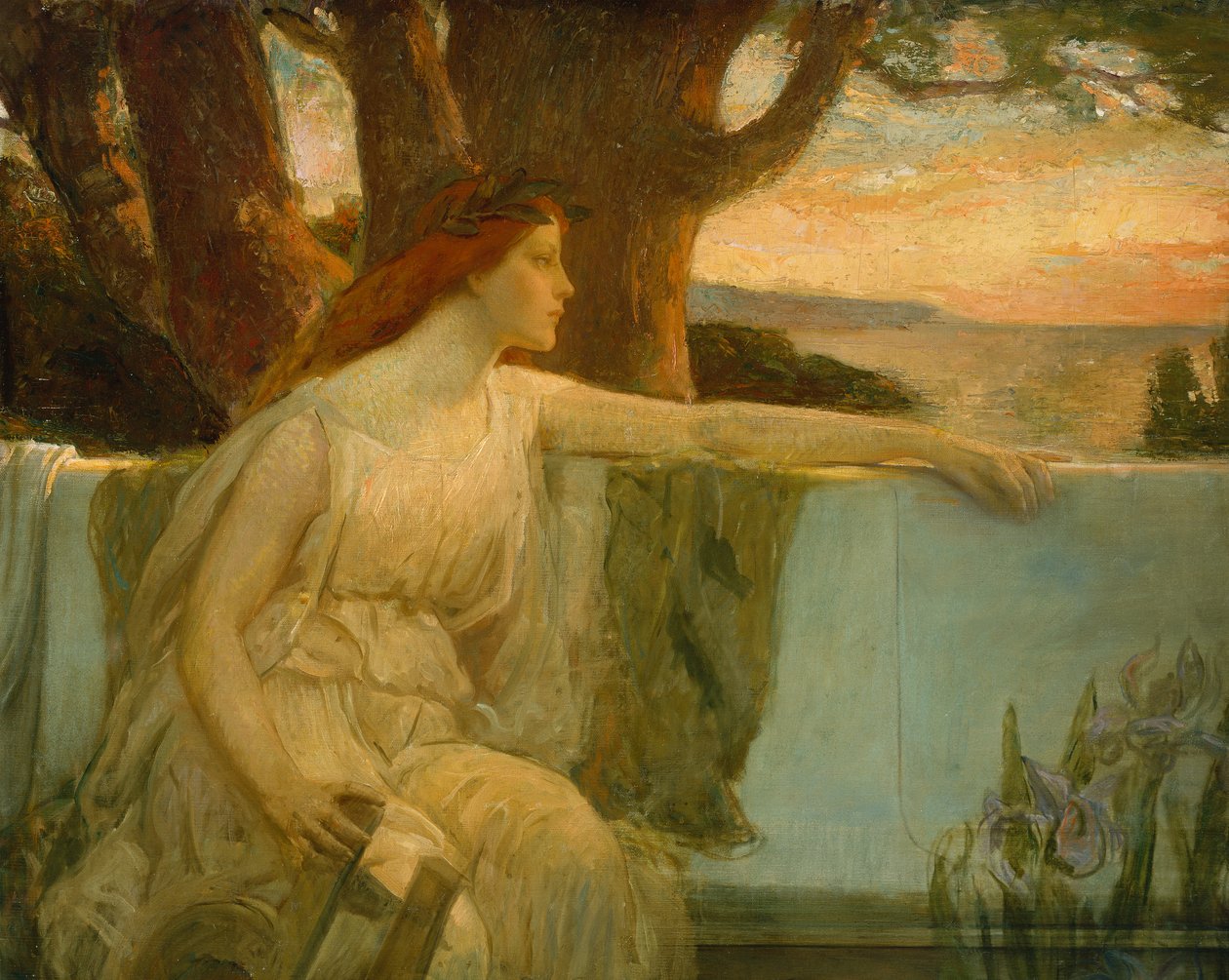 A Distant Idyll (olie på lærred) af Charles Allen Winter