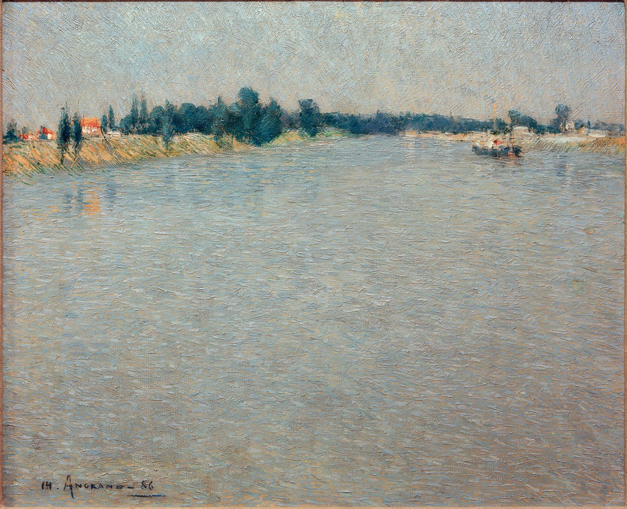 Seinen - om morgenen af Charles Angrand