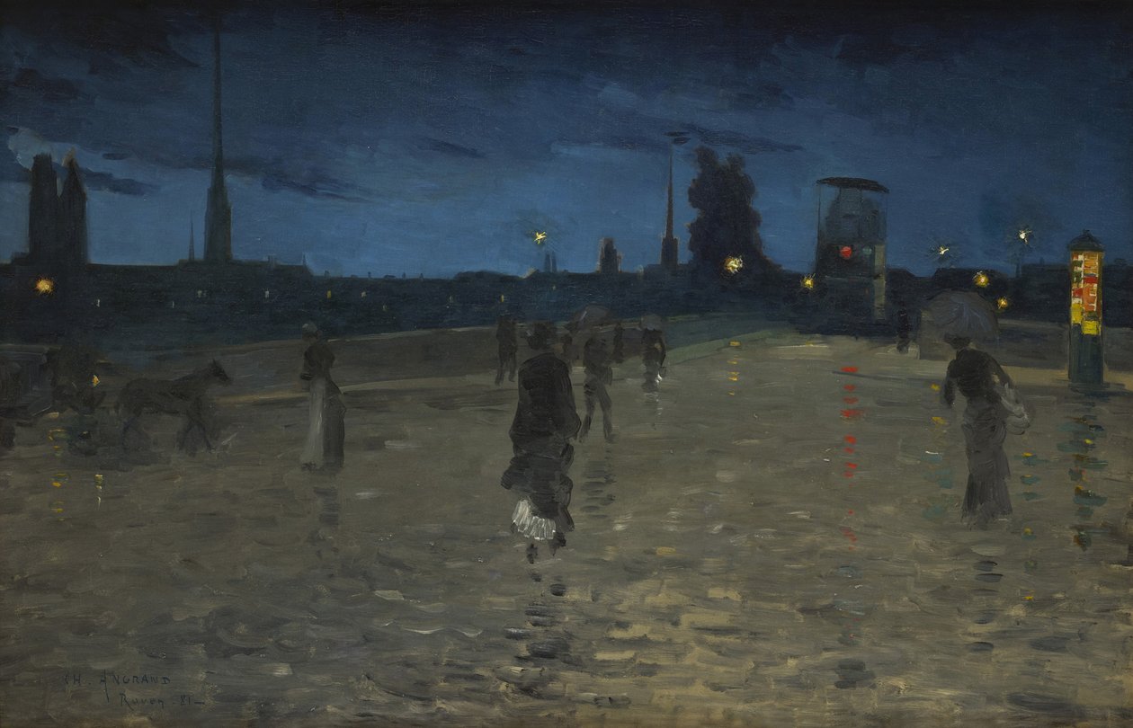 Stenbroen, Rouen, 1881. af Charles Angrand