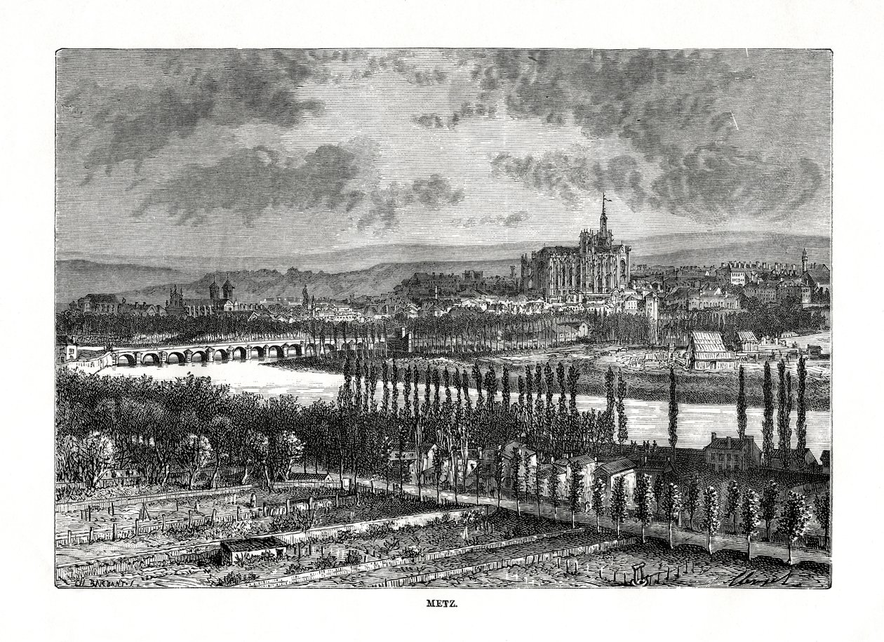 Metz, Frankrig, 1800-tallet af Charles Barbant