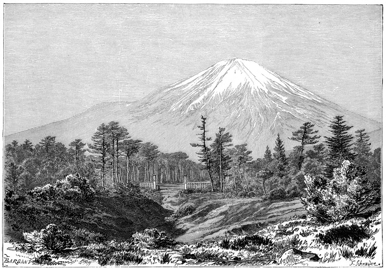 Mount Fuji, Japan, 1895. af Charles Barbant
