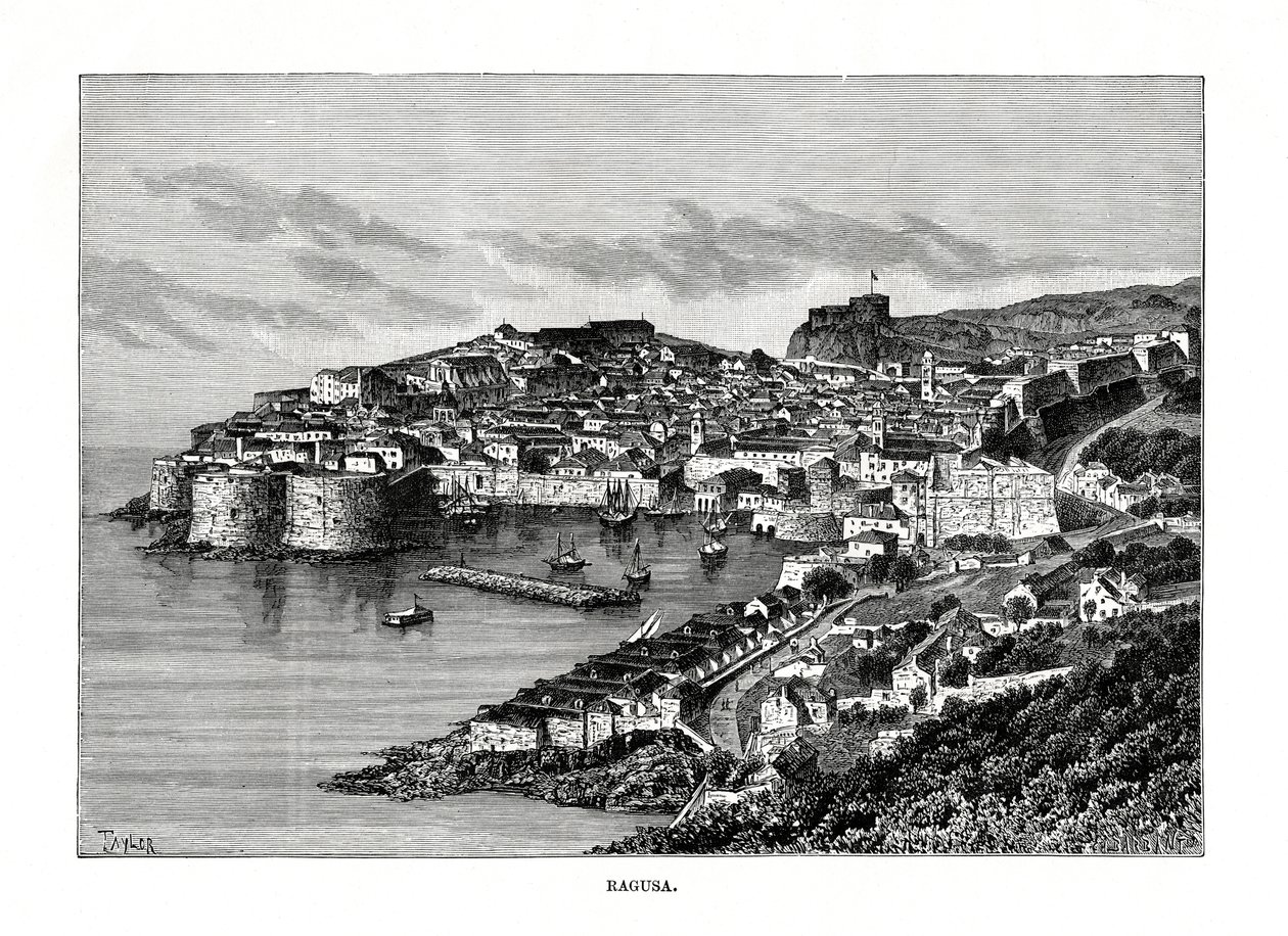 Ragusa, Sicilien, Italien, 1879 af Charles Barbant