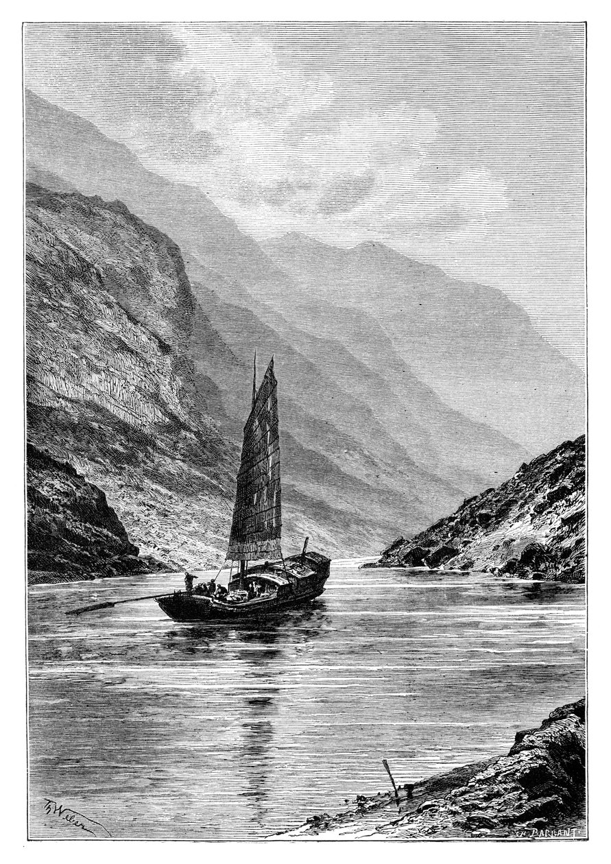 Den øvre Yangtze-flod, Kina, 1895. af Charles Barbant