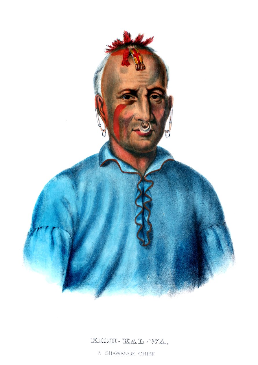 Kishkalwa, en Shawnee-høvding af Charles Bird King
