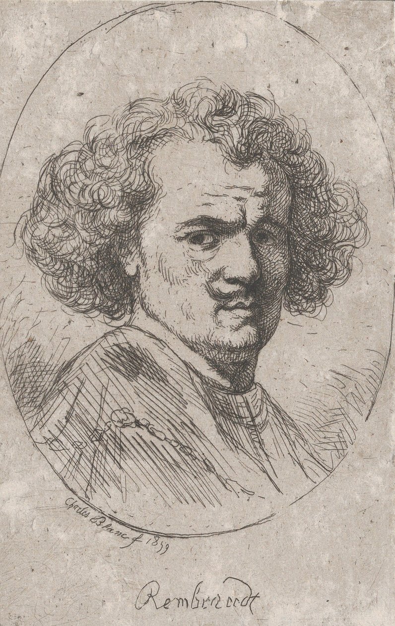 Portræt af Rembrandt, 1859. af Charles Blanc