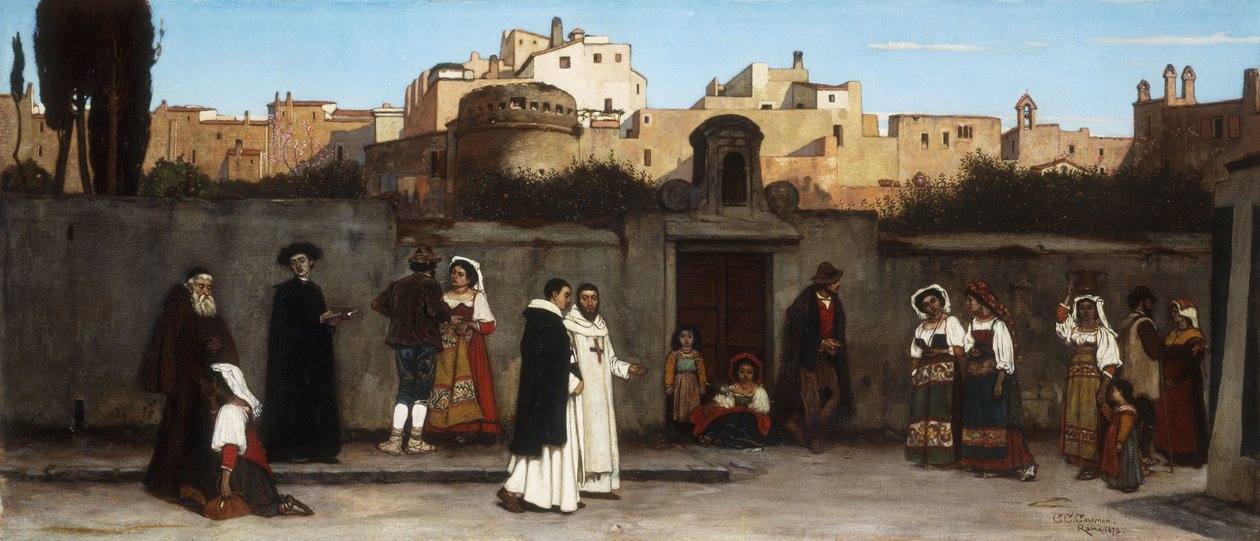 Romersk gadescene, 1872 af Charles Caryl Coleman
