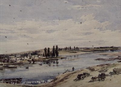 Udsigt over Amboise af Charles Claude Pyne