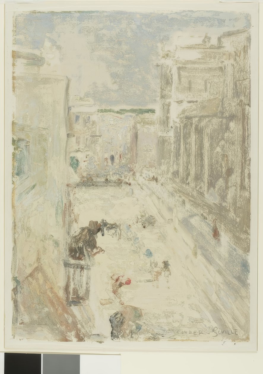 Gade i Sevilla af Charles Edward Conder