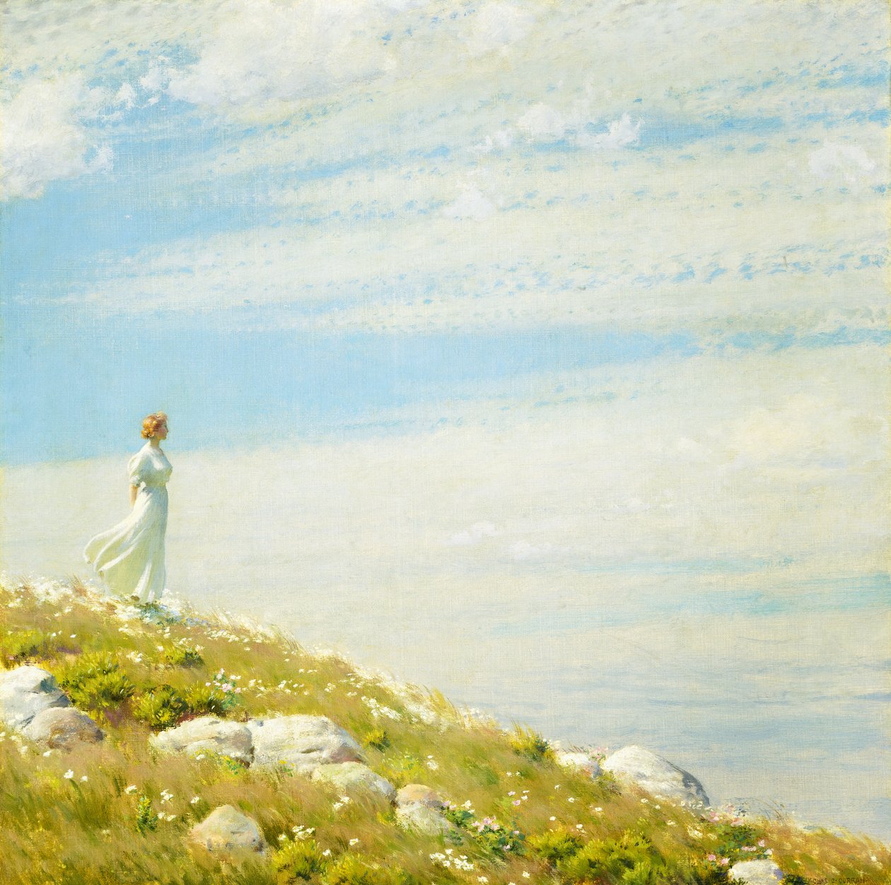 En blæsende dag af Charles Courtney Curran