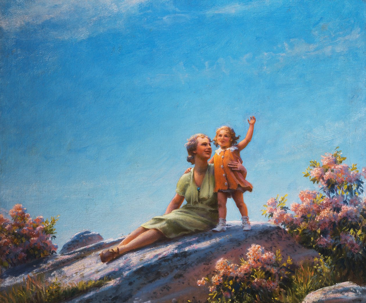 Et lykkeligt øjeblik af Charles Courtney Curran