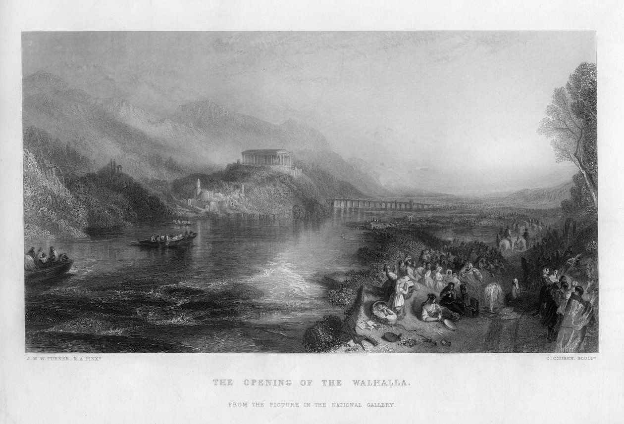 Åbningen af Walhalla, 1800-tallet. af Charles Cousen