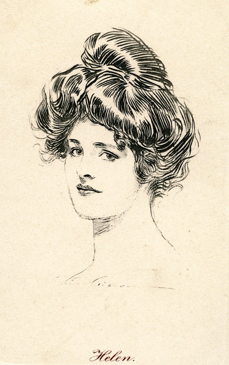 Helen, en Gibson-pige, ca. 1900 af Charles Dana Gibson