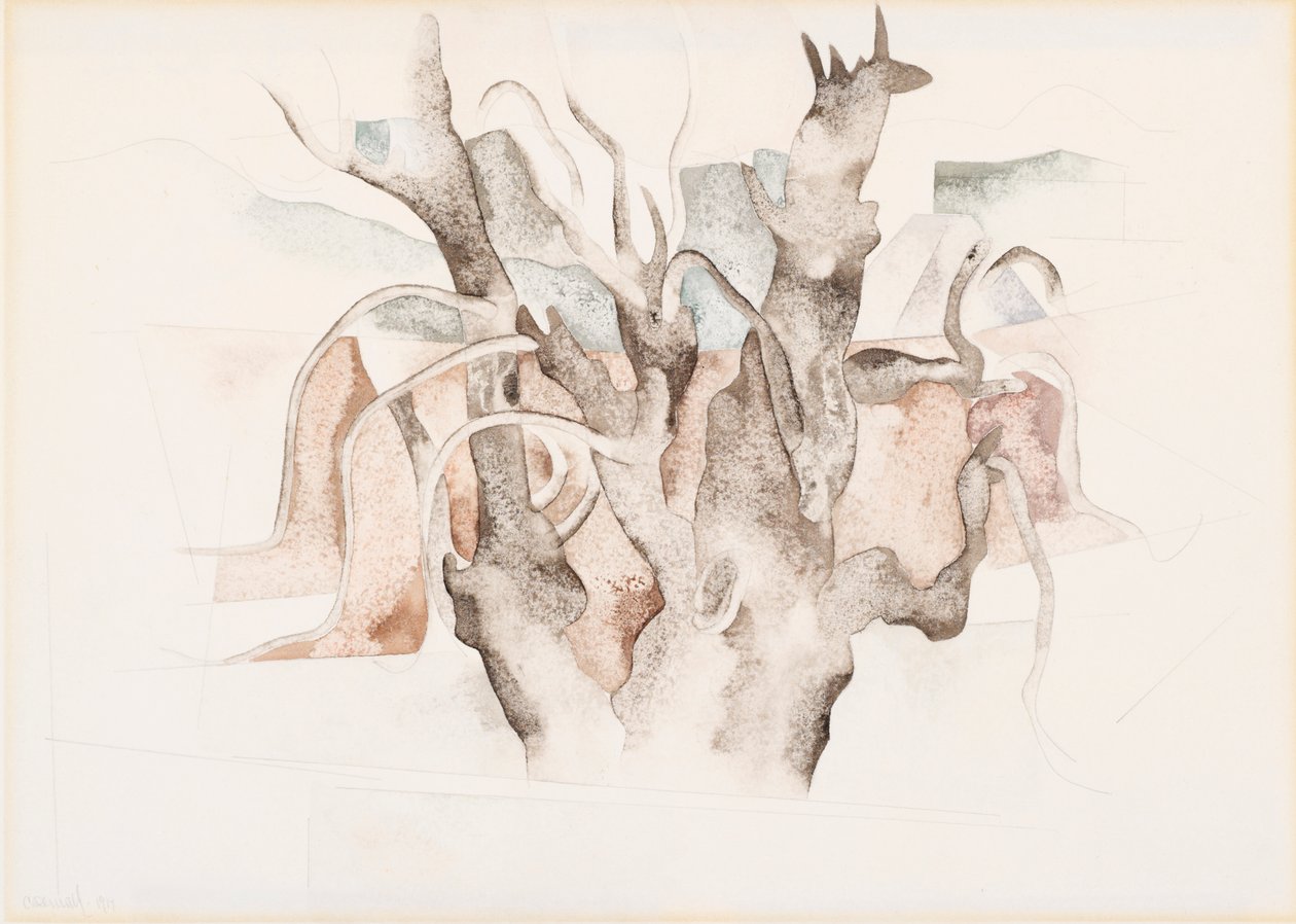 Bermuda - Træer, 1917 (wc) af Charles Demuth
