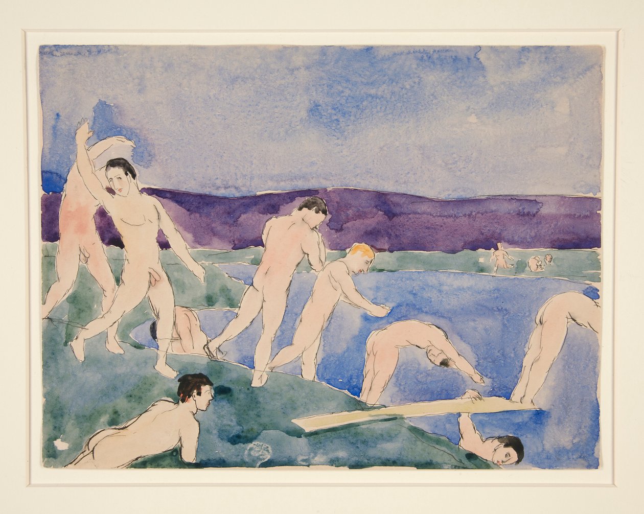 Tolv nøgne drenge på stranden af Charles Demuth
