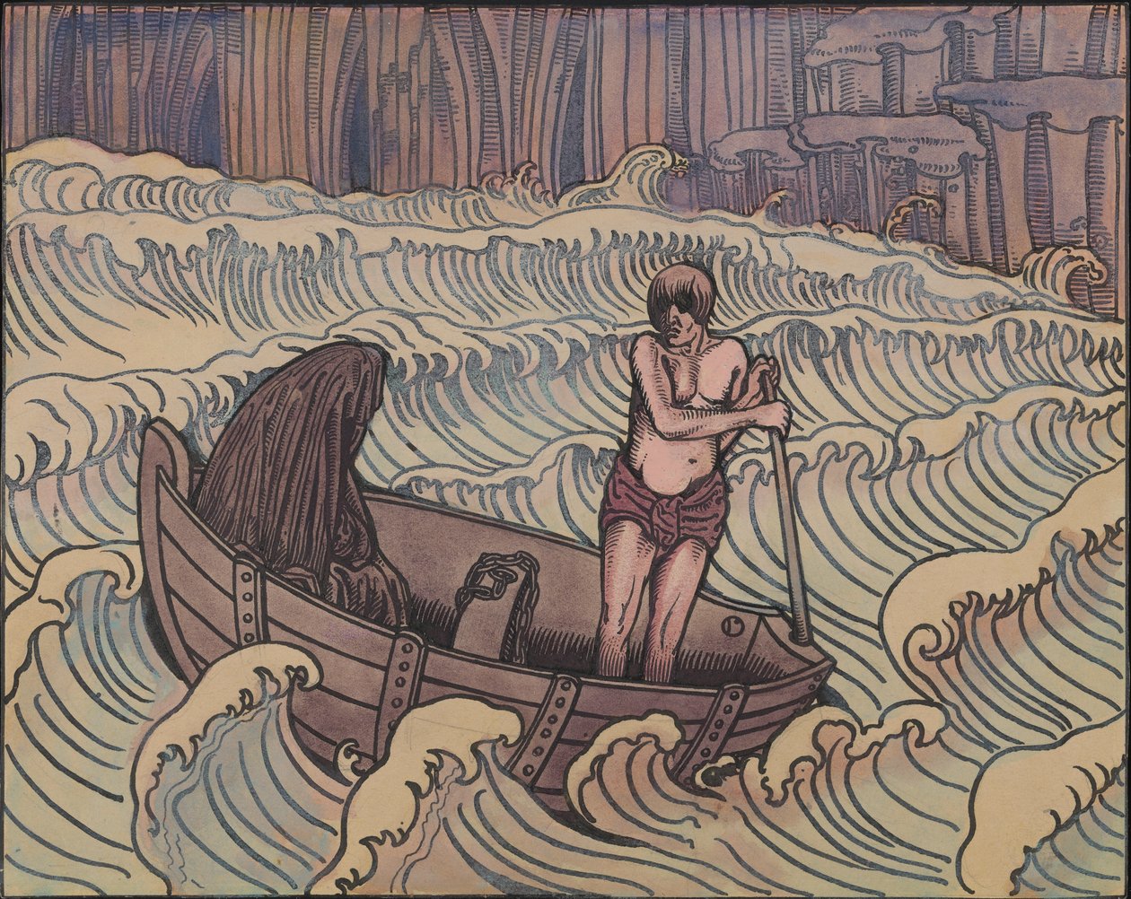 Charon, ca 1896. af Charles Doudelet