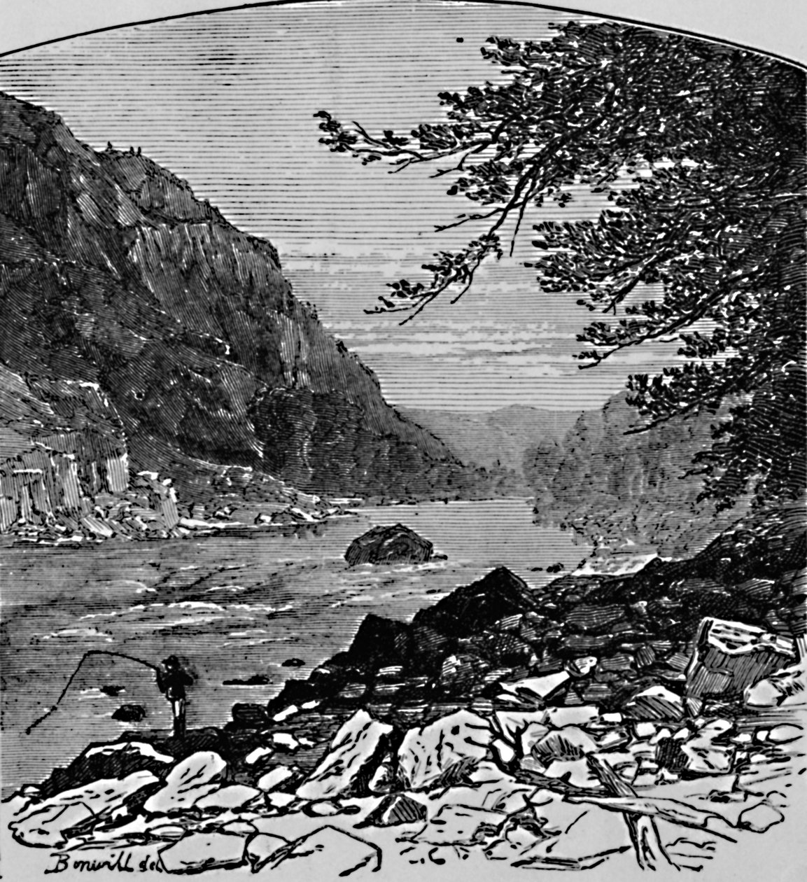 The Lower Cañon, 1883 af Charles E. H. Bonwill