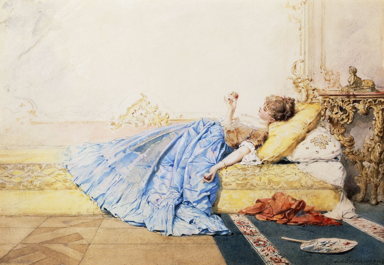 Et eftertænksomt øjeblik, af Charles Edouard de Beaumont