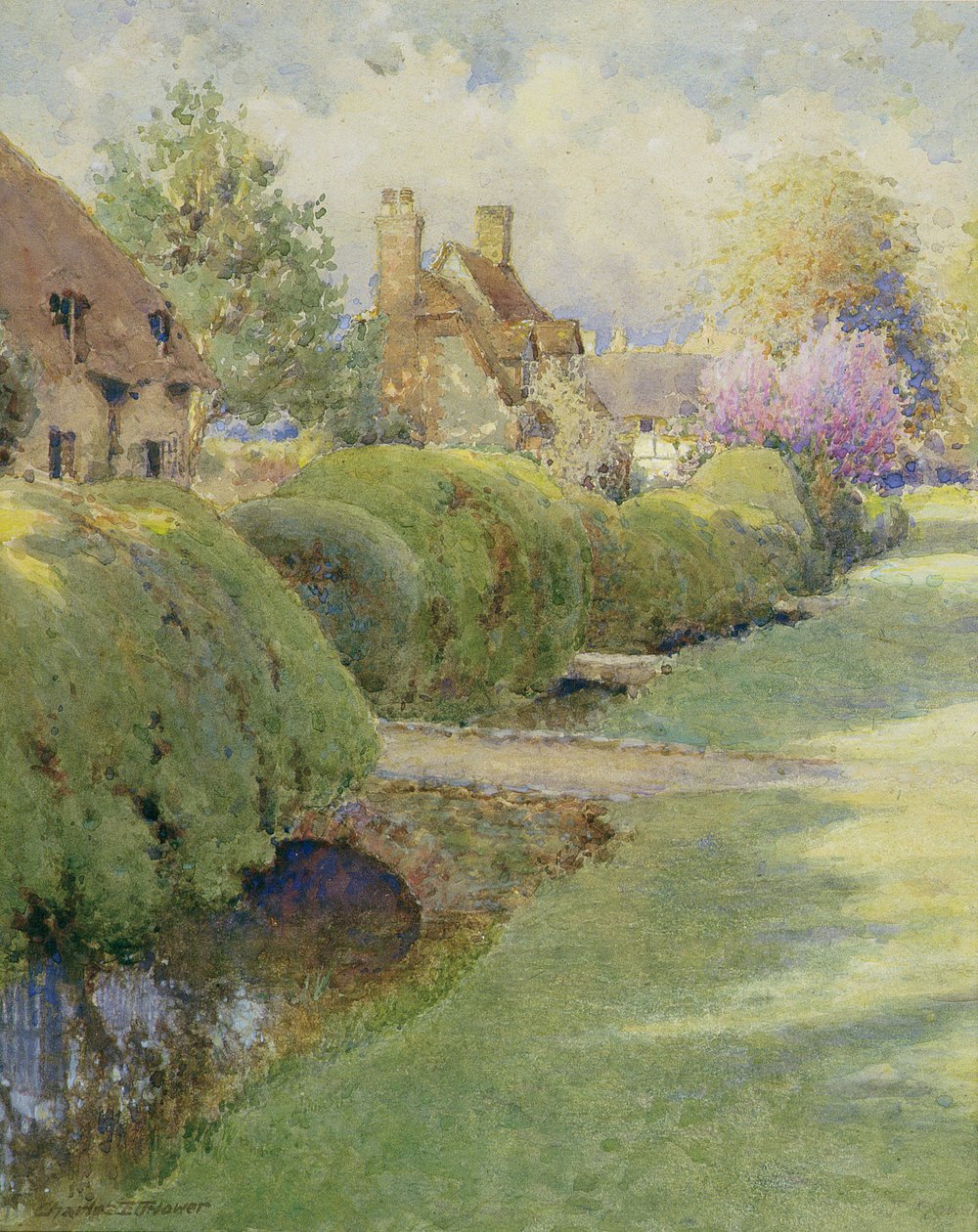 The Box Hedge, Warborough, Oxon af Charles Edwin Flower