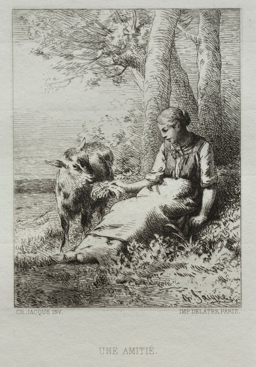 Kærlighed. af Charles Emile Jacque