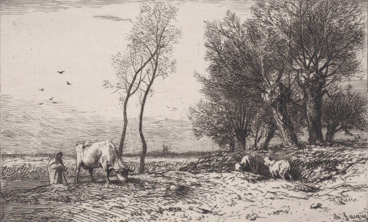 Vinter, 1867. af Charles Emile Jacque