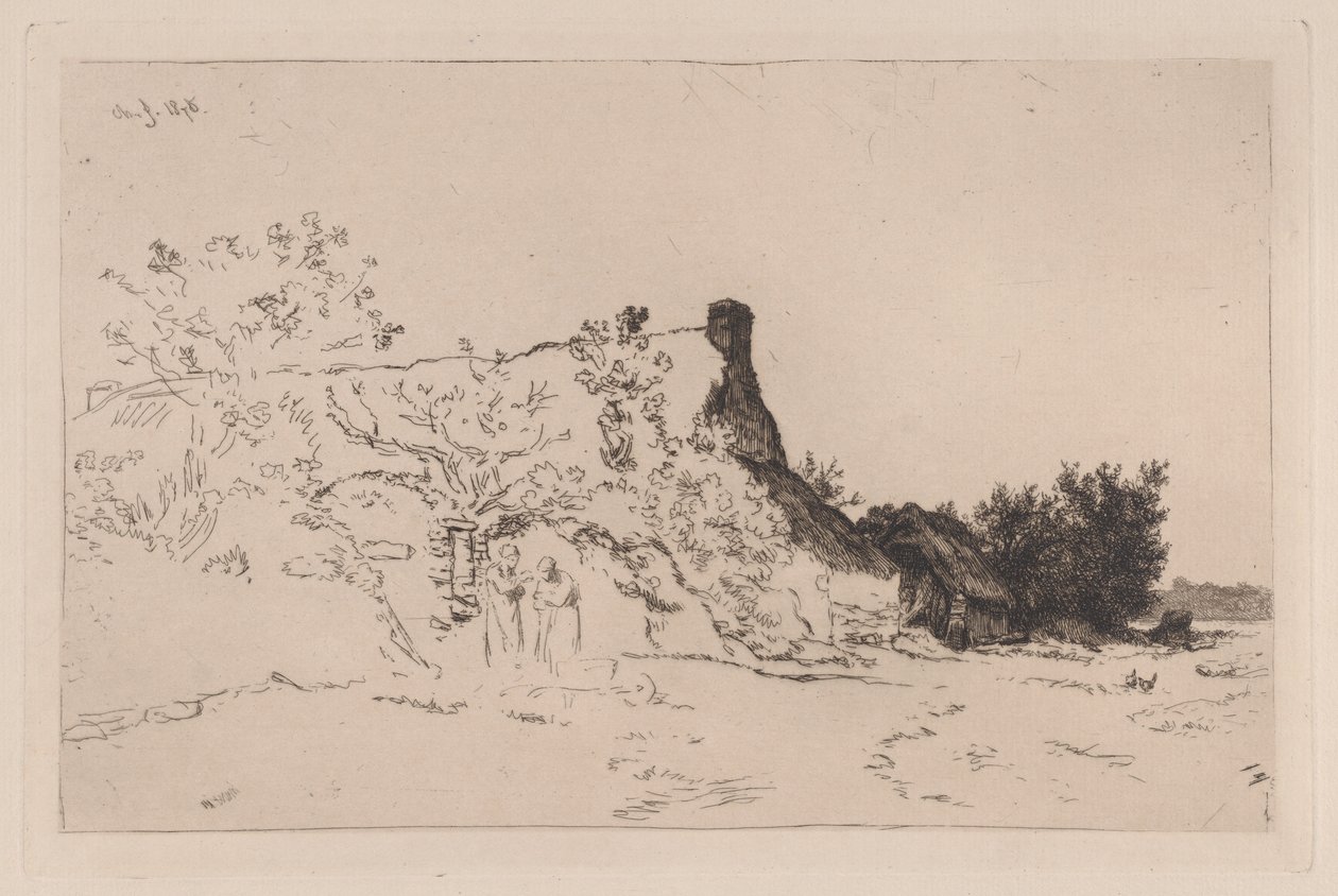 The Great Cottage Kercassier, 1875. af Charles Emile Jacque