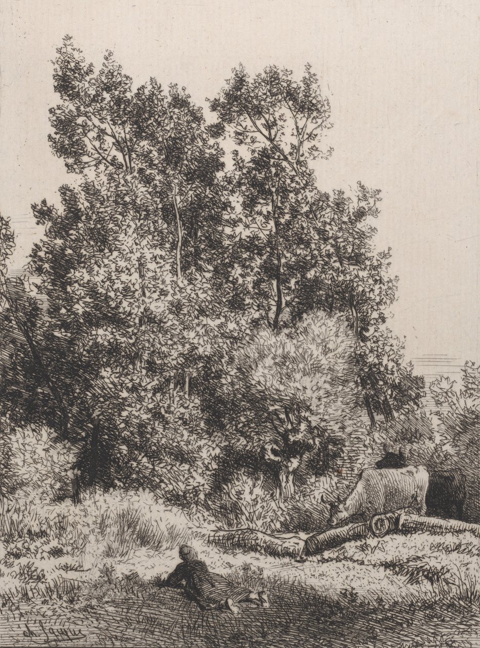 Landskab, 1864. af Charles Emile Jacque