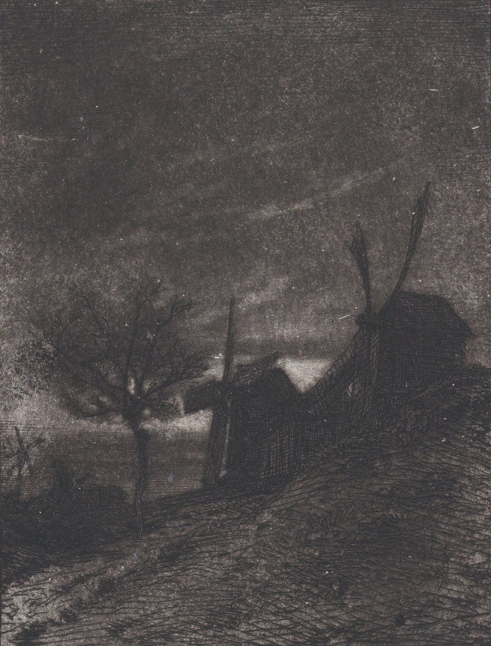 Møller i Montmartre, 1846. af Charles Emile Jacque
