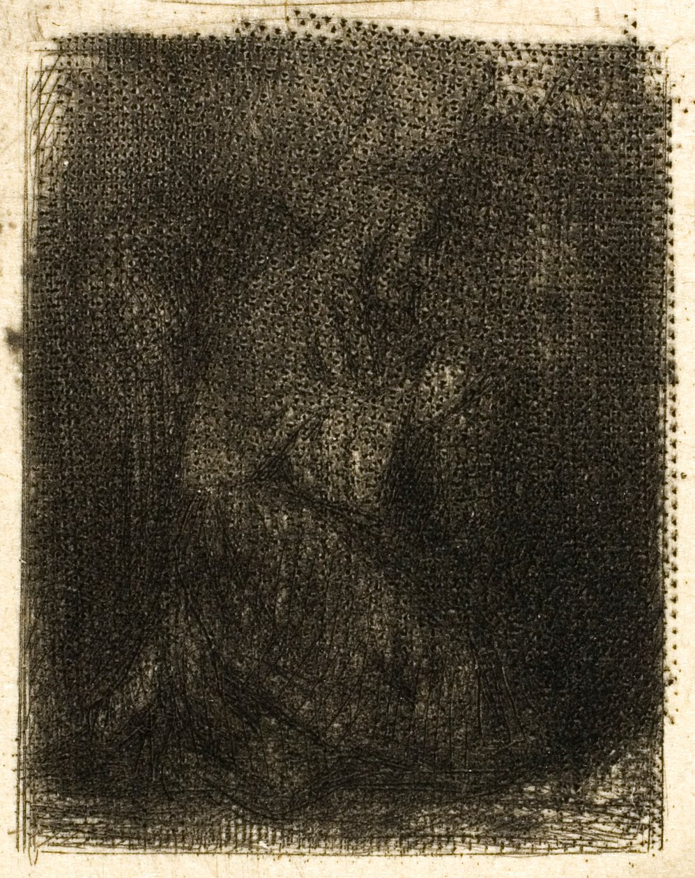 Munk ved bøn af Charles Emile Jacque