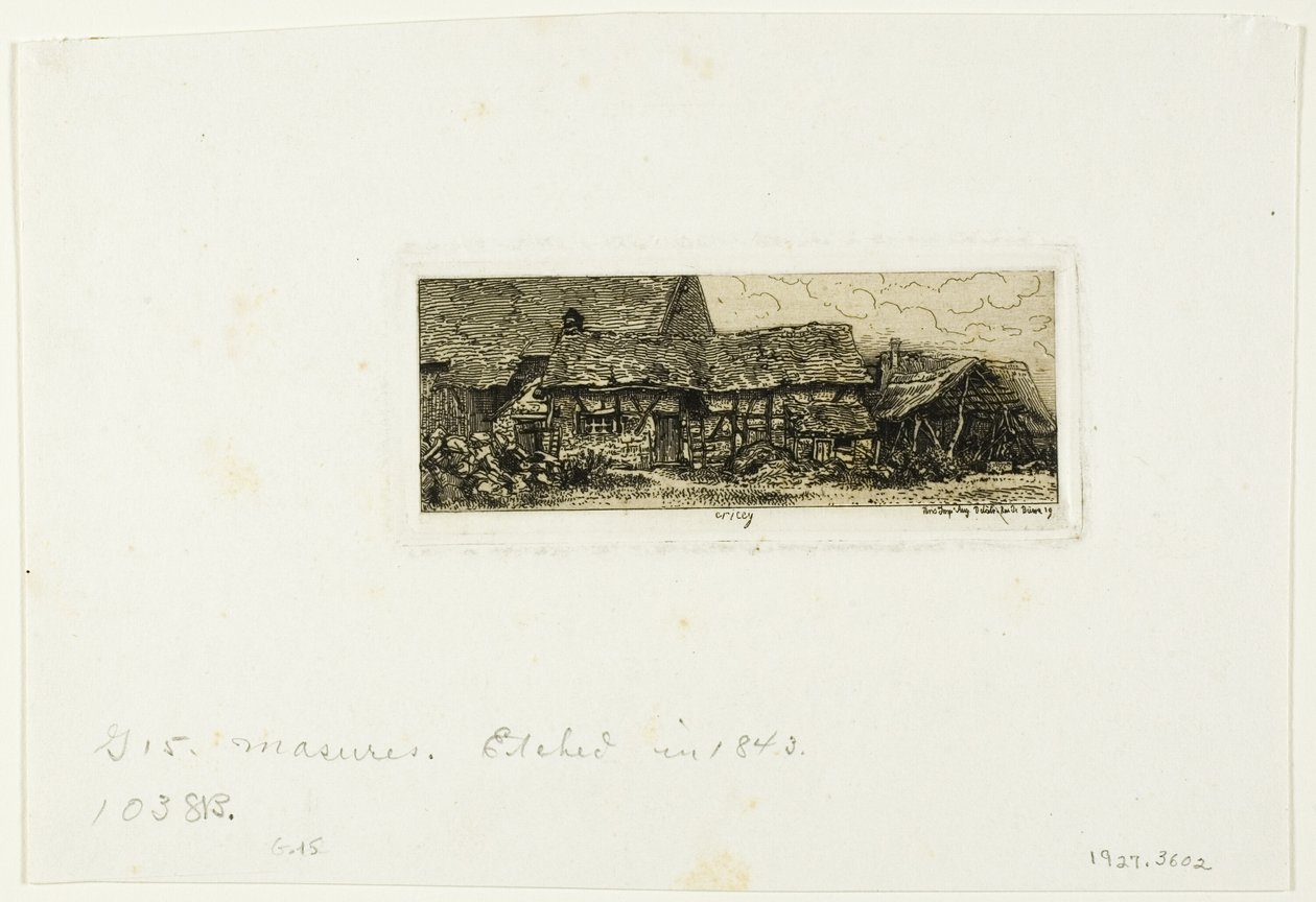 Bondebolig ved Cricey af Charles Emile Jacque
