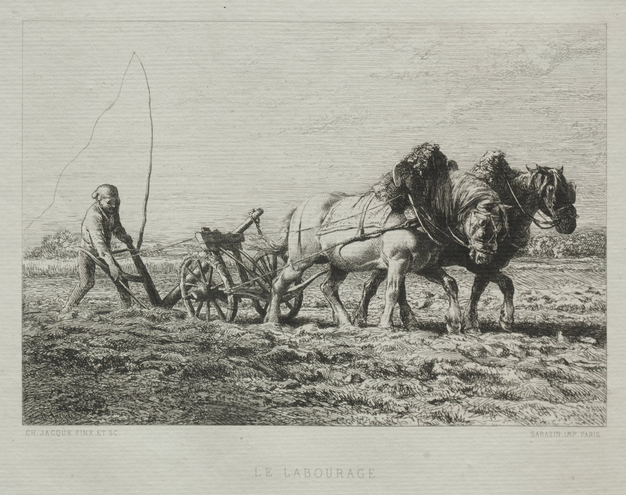 Pløjning af Charles Emile Jacque