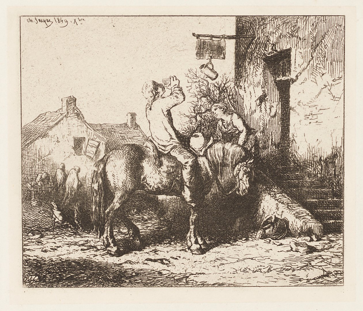 Kro dør af Charles Emile Jacque