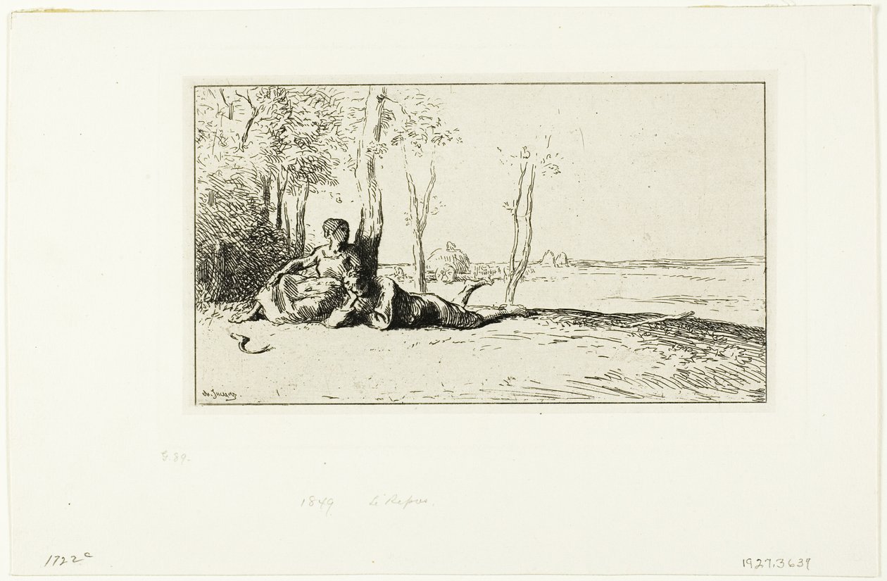 Høstmænd i hvile af Charles Emile Jacque