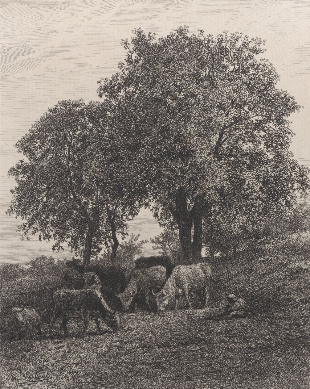 Hvile, 1864. af Charles Emile Jacque