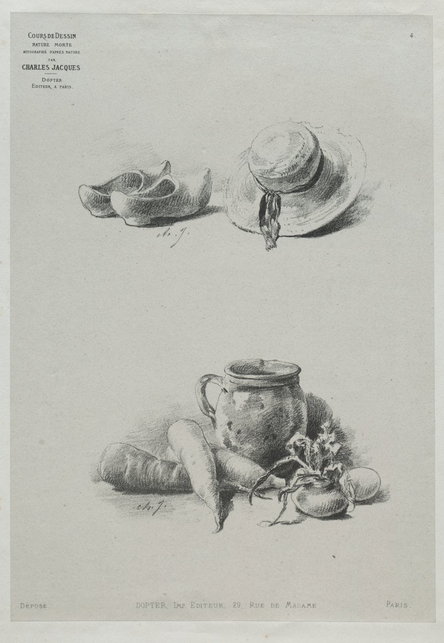 Stilleben af Charles Emile Jacque