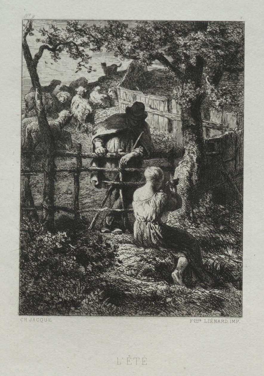 Sommerdag. af Charles Emile Jacque
