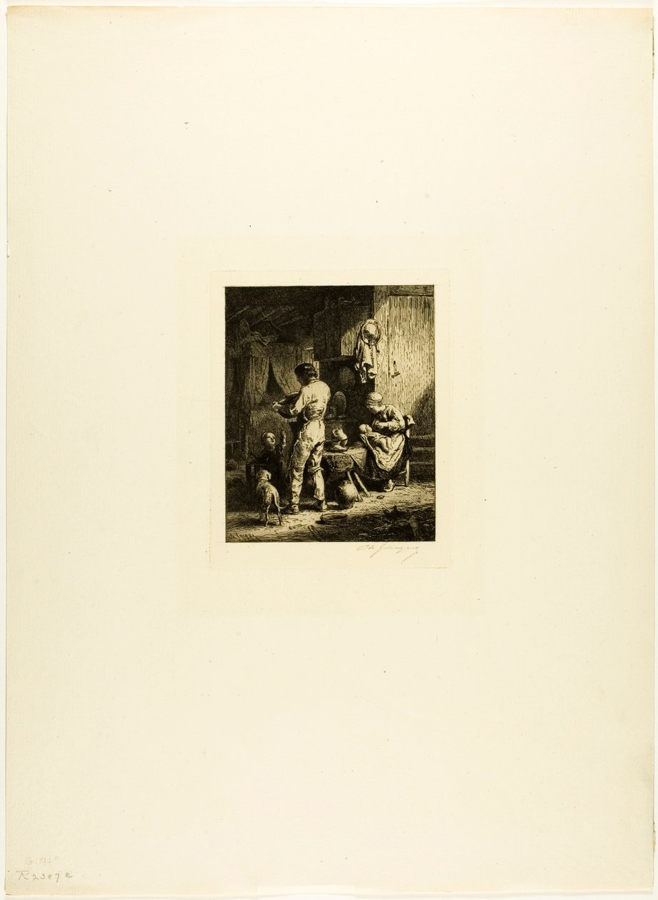 Aftensmad af Charles Emile Jacque