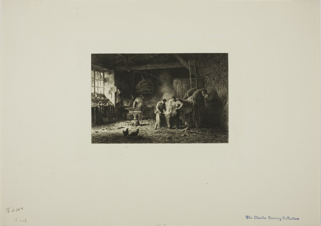 Smedeværkstedet af Charles Emile Jacque