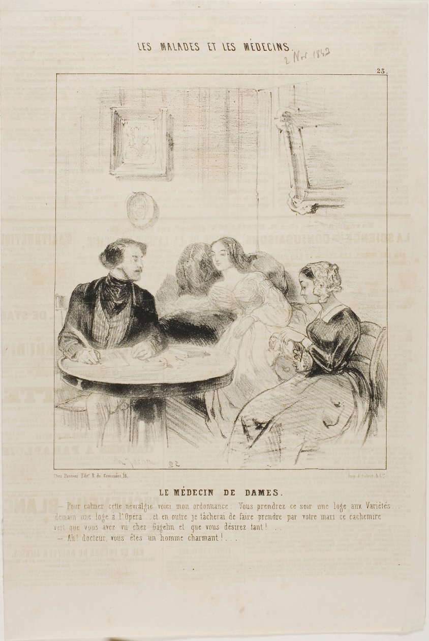 Damernes læge (plade 23) af Charles Emile Jacque