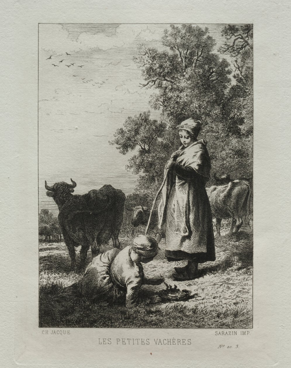 De små Kohyrder af Charles Emile Jacque
