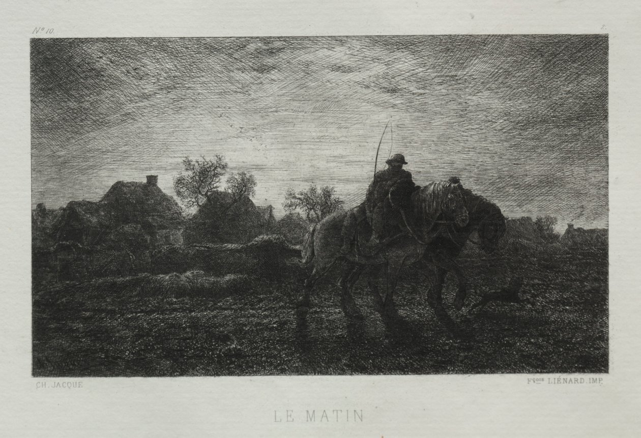 Morgenen. af Charles Emile Jacque