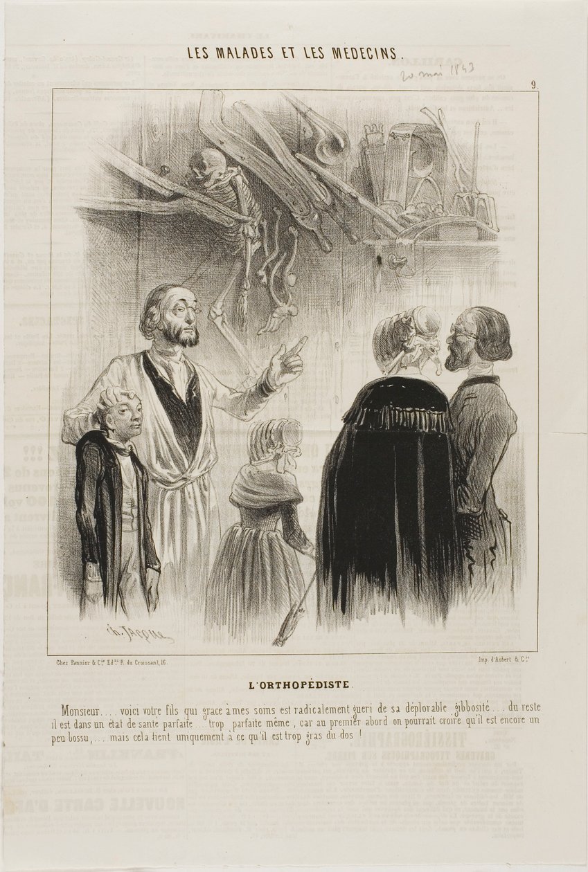 Ortopæden (plade 9) af Charles Emile Jacque