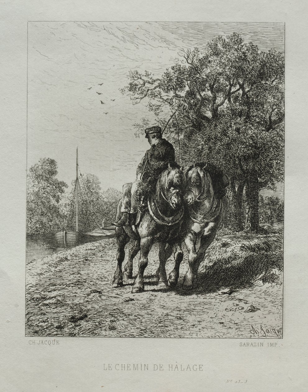 Slæbestien. af Charles Emile Jacque