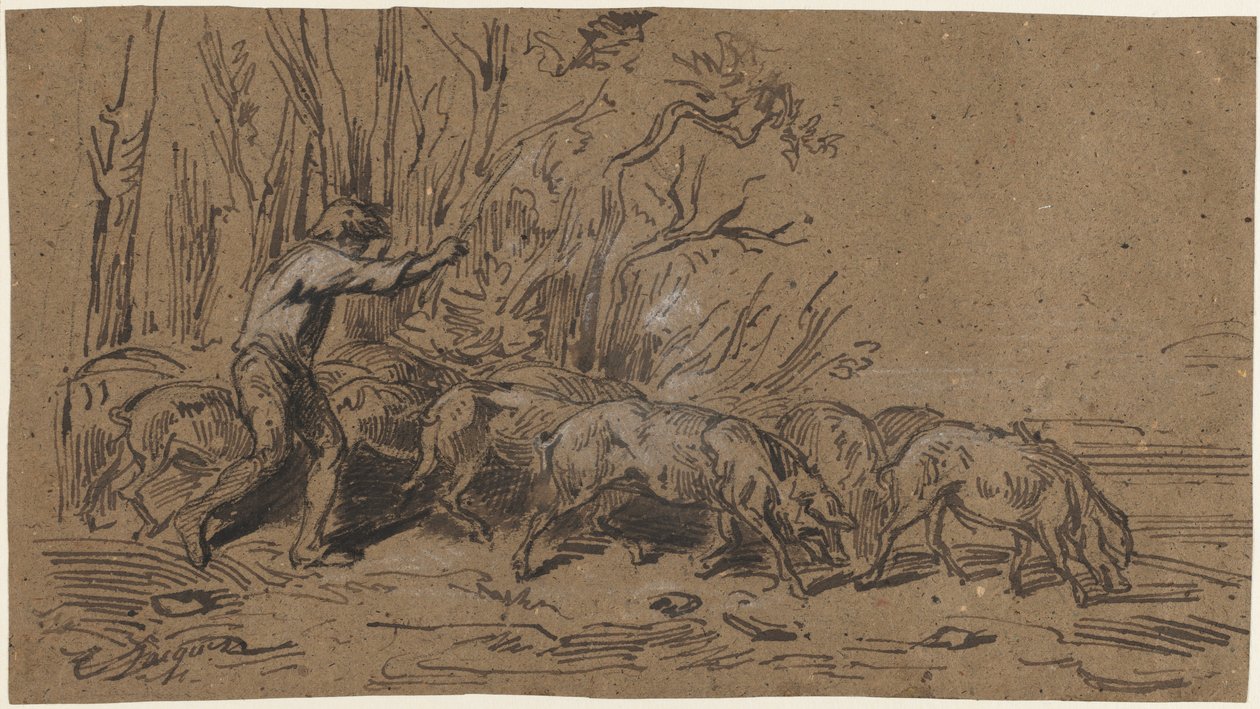 Trøffelsamlerne af Charles Emile Jacque