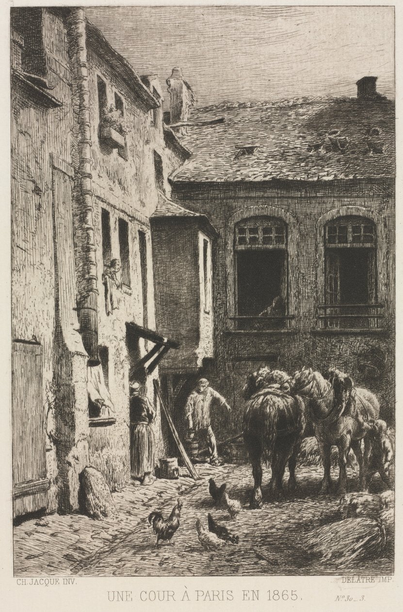 En domstol i Paris, 1865. af Charles Emile Jacque