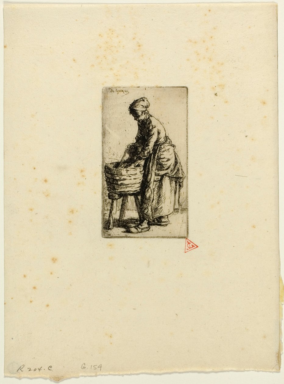 Vaskekone af Charles Emile Jacque