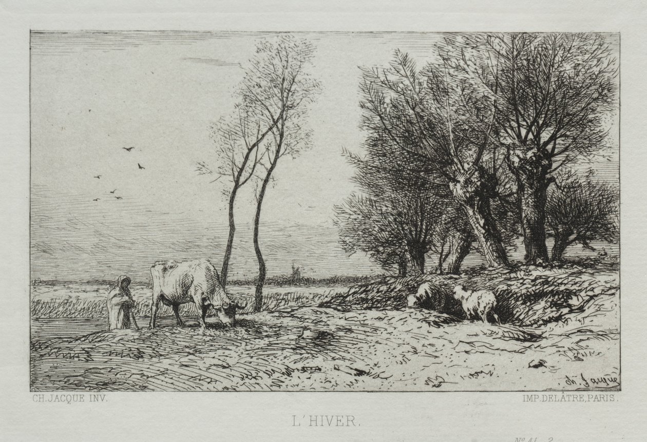 Vinter. af Charles Emile Jacque