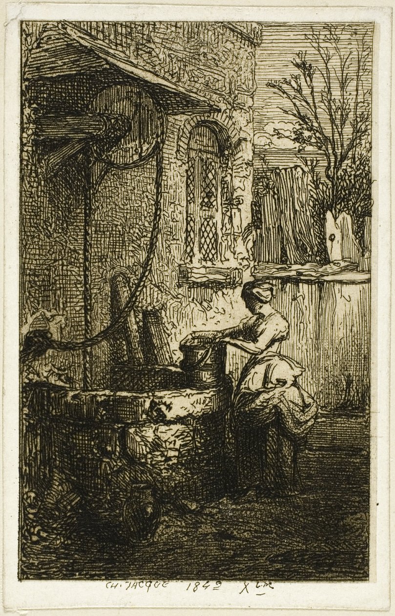 Kvinde ved en Brønd af Charles Emile Jacque